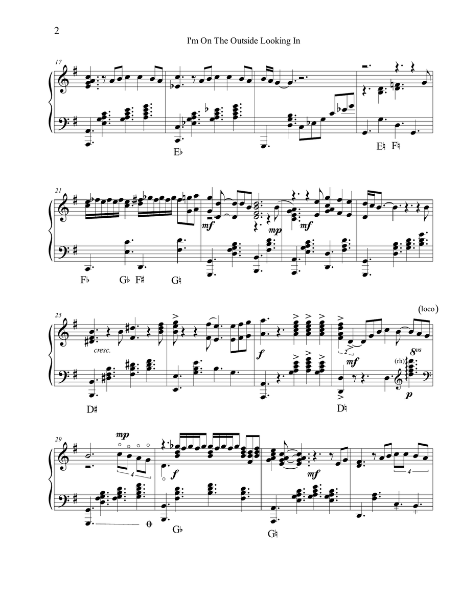 I'm On The Outside Looking In Harp scores gallery preview page 2