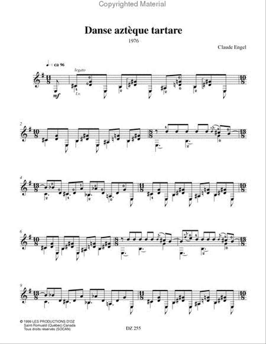 Danse aztèque tartare, Danse bulgare Classical Guitar scores gallery preview page 2