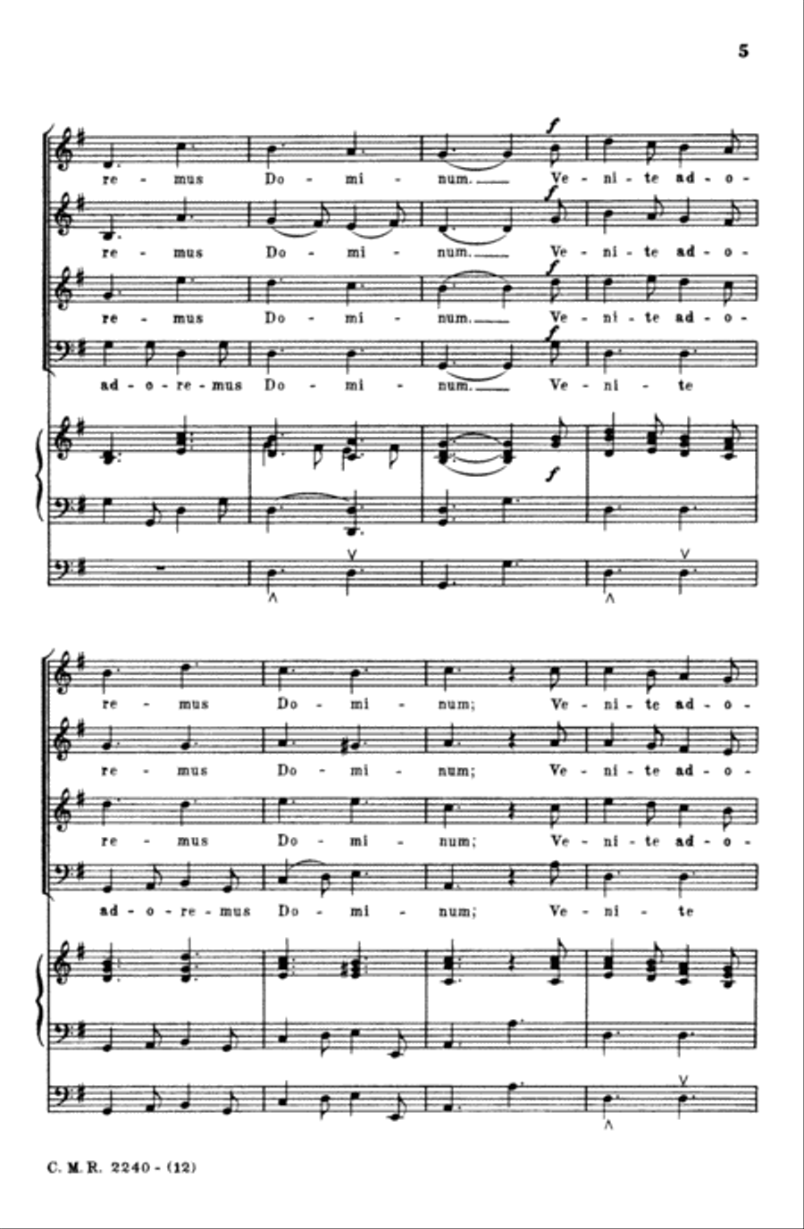 The Snow Lay on the Ground (Venite Adoremus) 4-Part scores gallery preview page 5