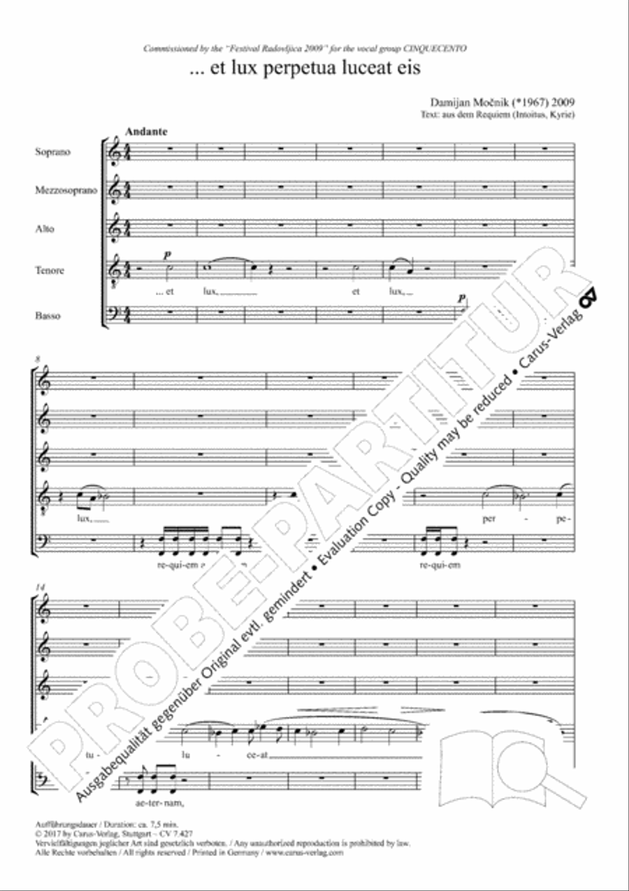 ... et lux perpetua SSA scores gallery preview page 2