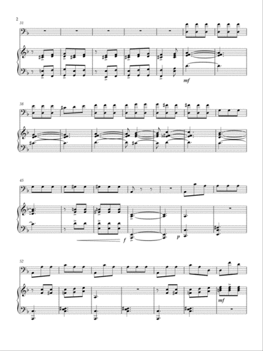 III Vivace from Fluvial Sonata in D minor Small Ensemble scores gallery preview page 6