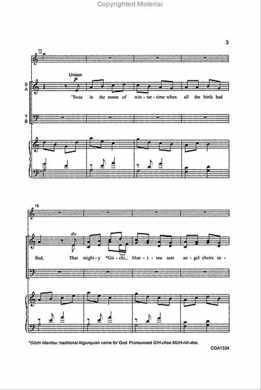Huron Carol 4-Part scores gallery preview page 3