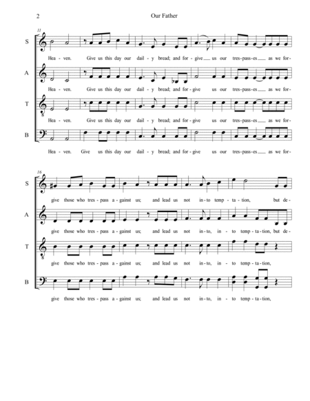 Our Father (SATB) image number null