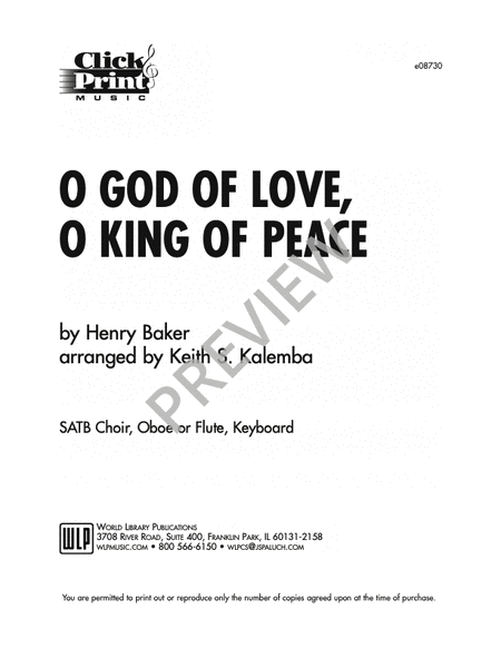 O God of Love, O King of Peace image number null