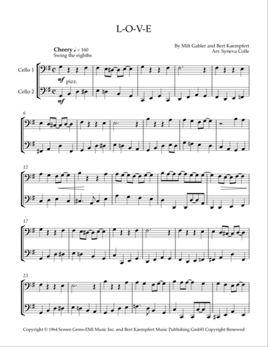 L-o-v-e String Duet scores gallery preview page 2