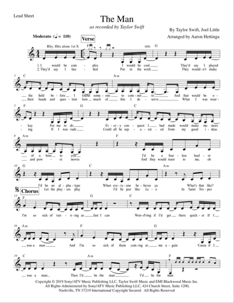 The Man Voice scores gallery preview page 1