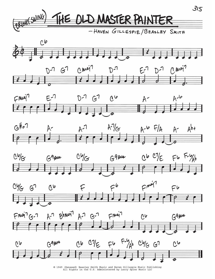 The Old Master Painter Piano scores gallery preview page 1