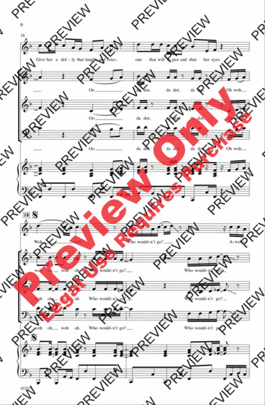 Up on the Housetop 3-Part scores gallery preview page 6