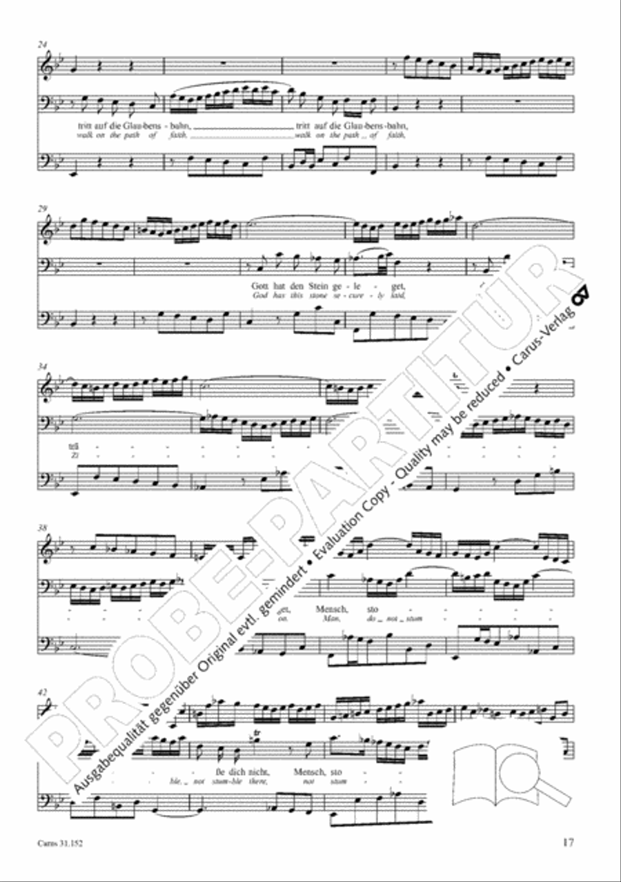 Walk on the path of faith (Tritt auf die Glaubensbahn) Orchestra scores gallery preview page 18