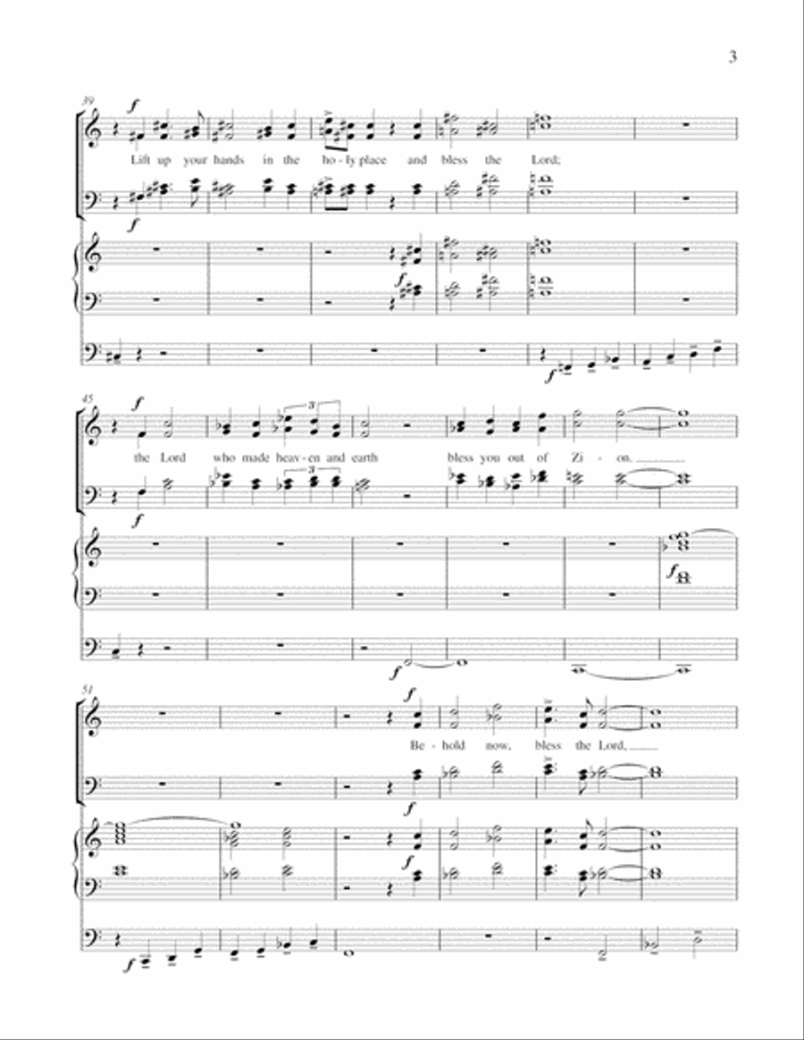 Behold Now, Bless the Lord 4-Part scores gallery preview page 4