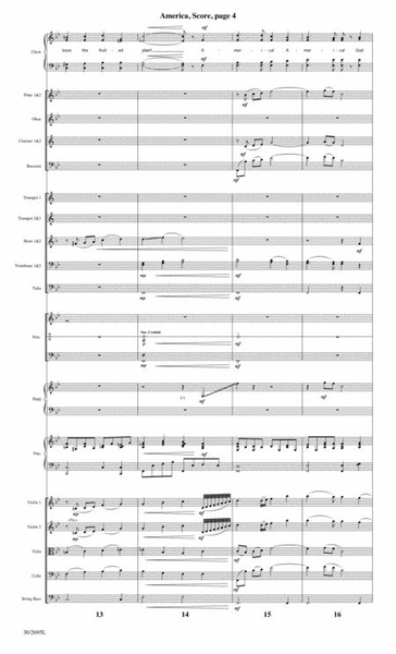 America - Orchestral Score and Parts