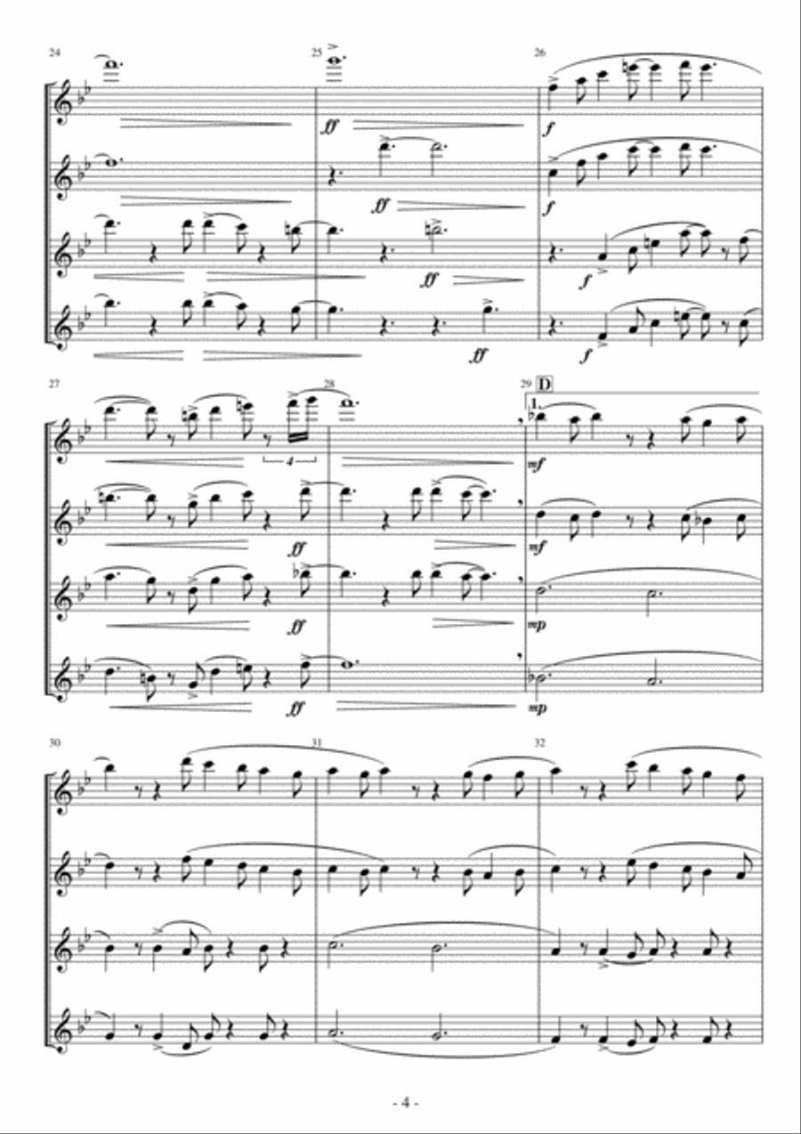 Happy Together Woodwind Quartet scores gallery preview page 4