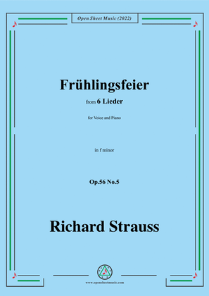 Richard Strauss-Frühlingsfeier,in f minor