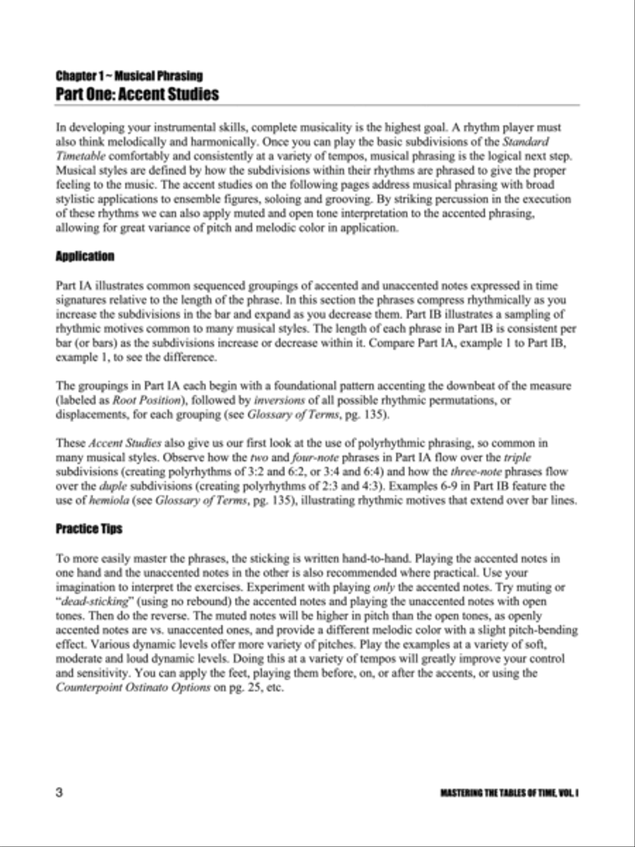 Mastering the Tables of Time -- Introducing the Standard Timetable, Volume 1 Percussion scores gallery preview page 3