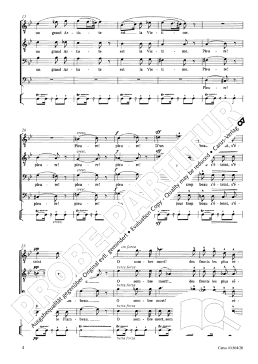 Choeur Choeur Men's Choir scores gallery preview page 4