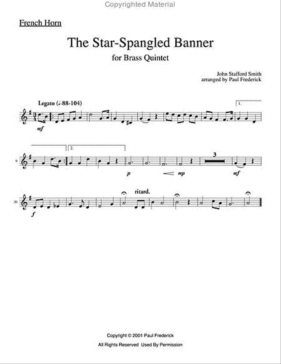 Star-Spangled Banner Brass Quintet scores gallery preview page 5