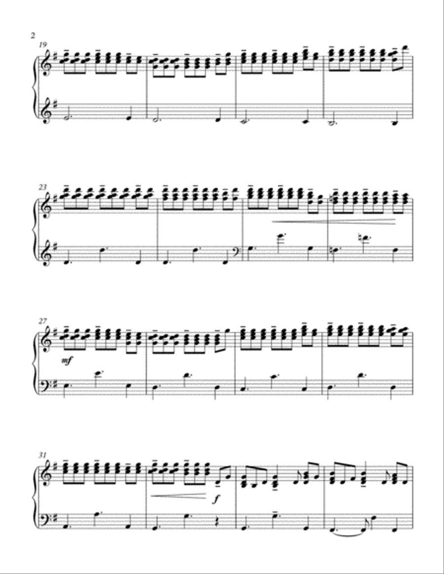 Amazing Grace Piano Solo scores gallery preview page 2