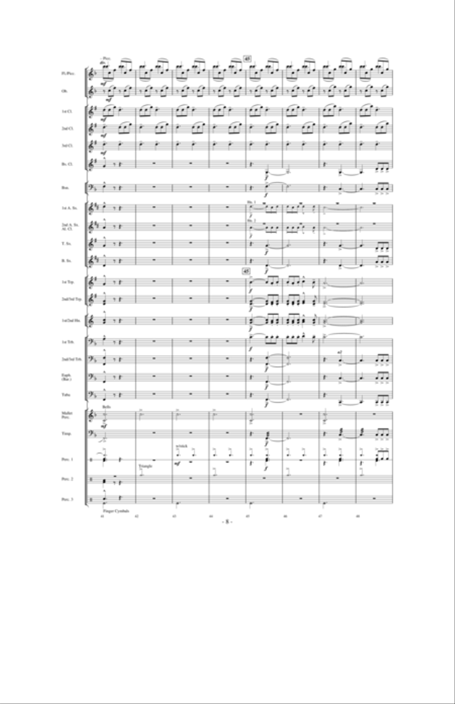 Dragons Fly on the Winds of Time Concert Band scores gallery preview page 7