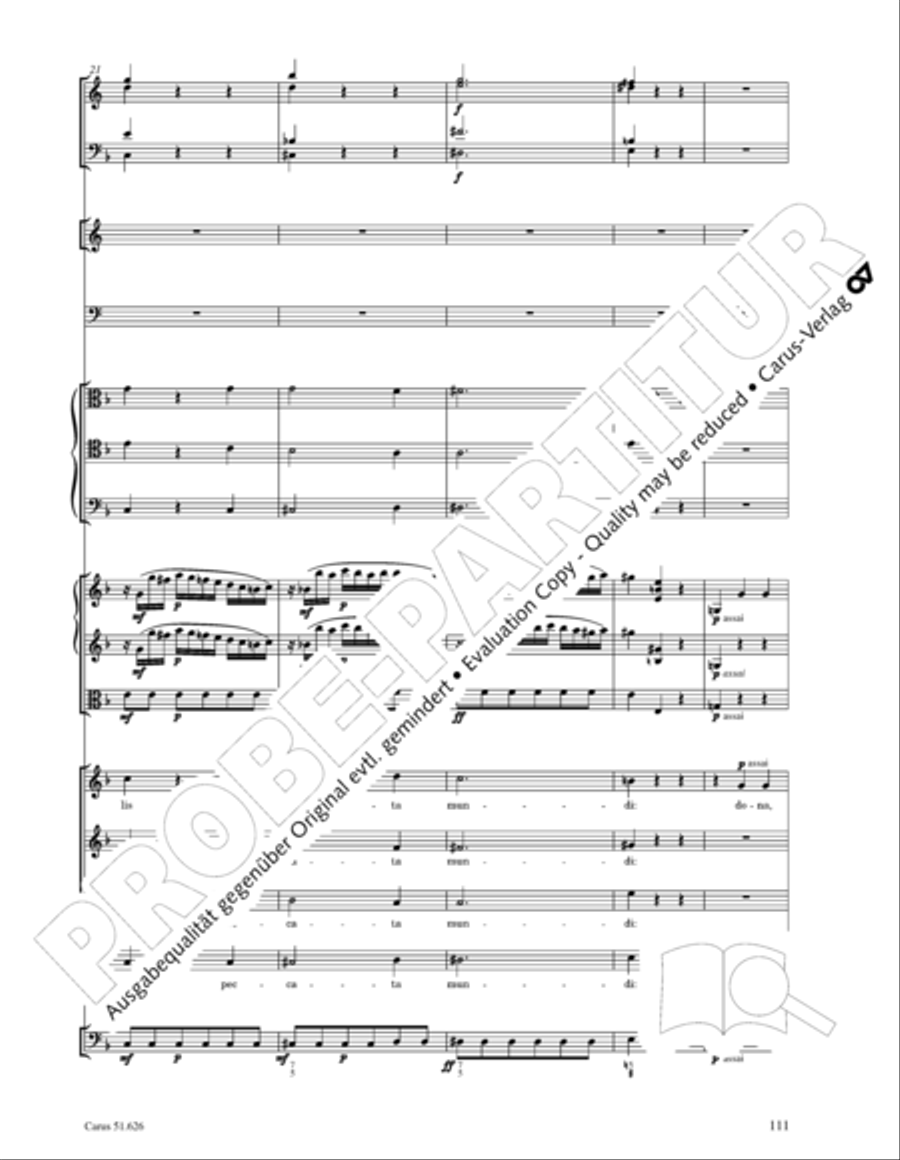 Missa longa in C major (Missa longa in C) 4-Part scores gallery preview page 123