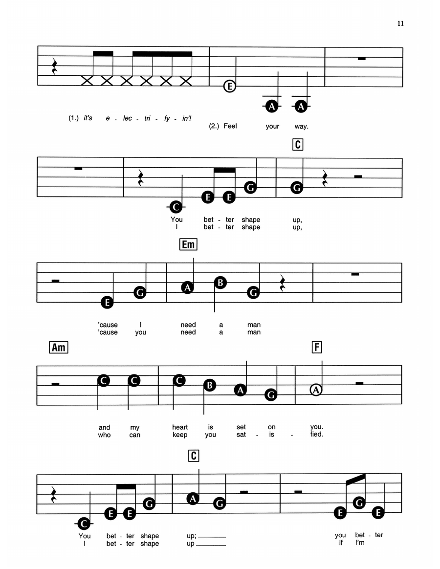 You're The One That I Want (from Grease) Electronic Keyboard scores gallery preview page 2