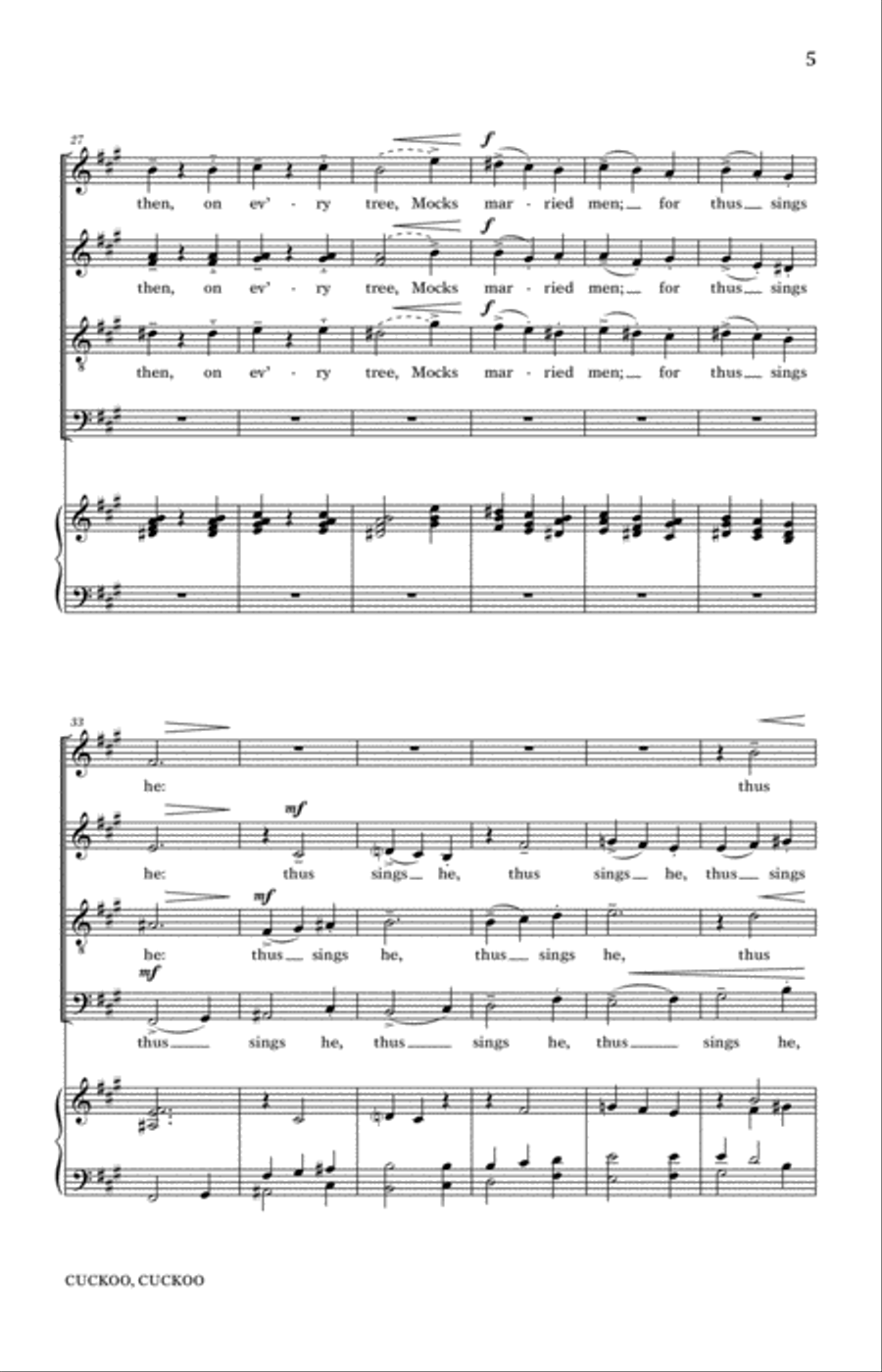 Cuckoo Cuckoo 4-Part scores gallery preview page 3
