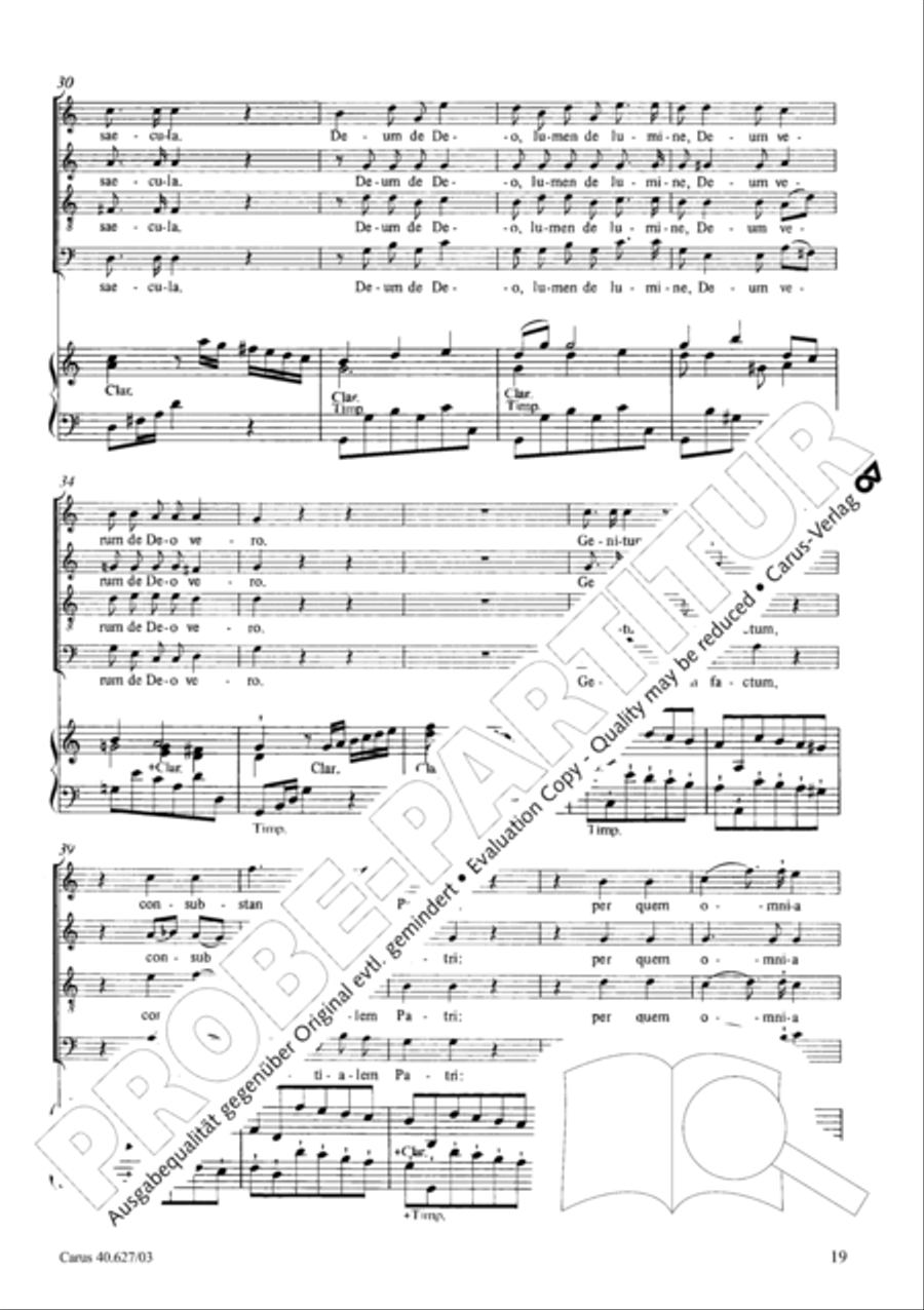 Mass in C Major 4-Part scores gallery preview page 20