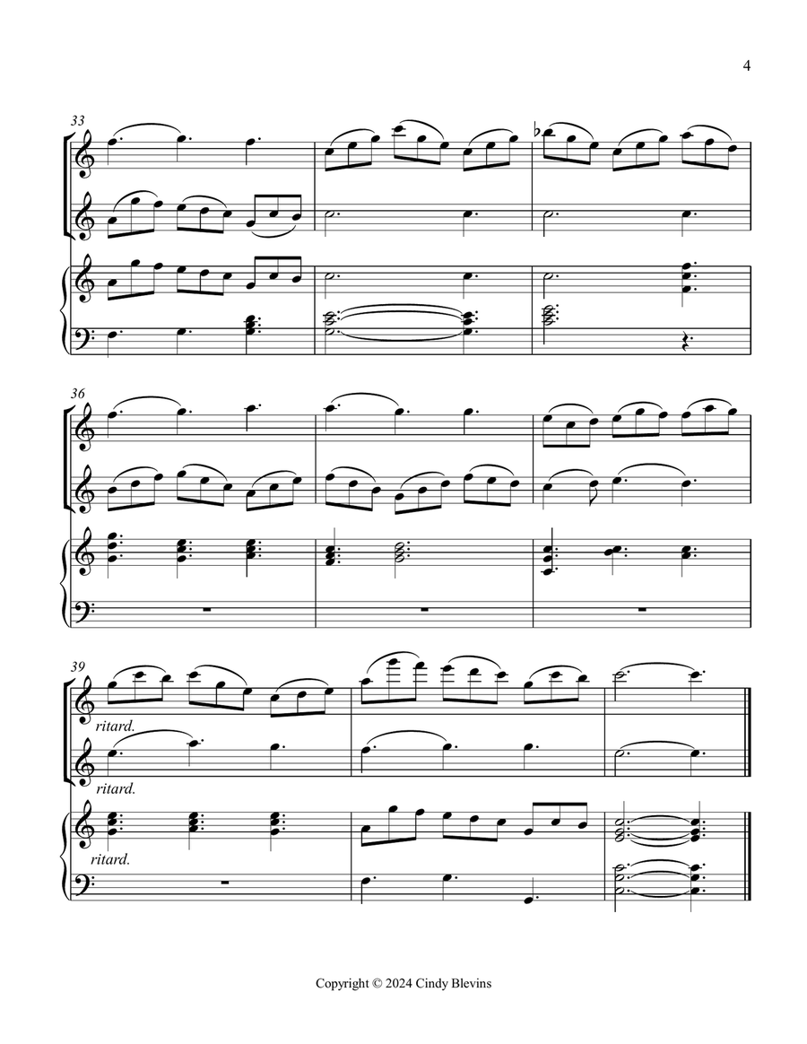 Jesu, Joy of Man's Desiring, for Flute, Oboe and Piano Woodwind Duet scores gallery preview page 5