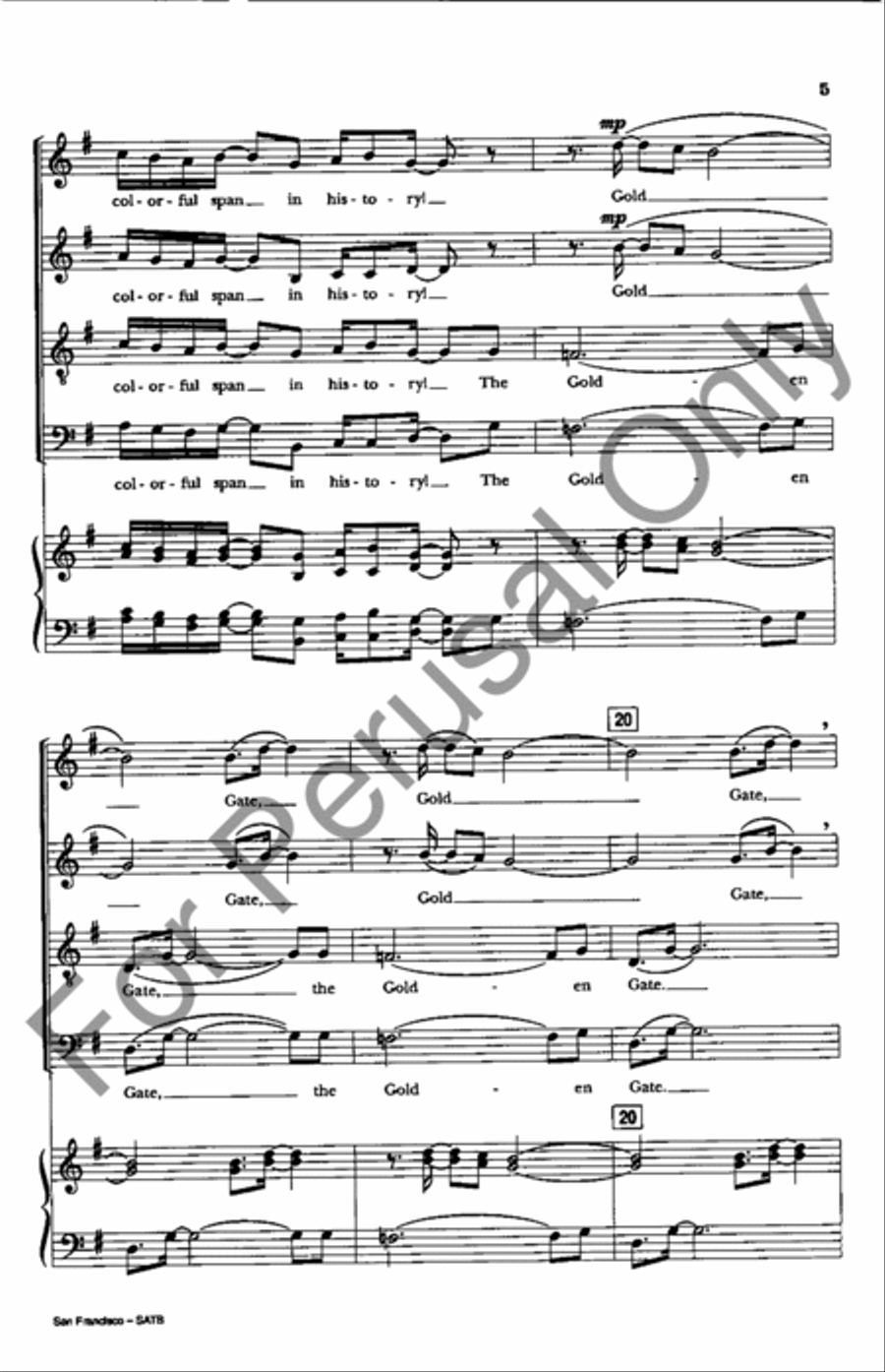 San Francisco 4-Part scores gallery preview page 5