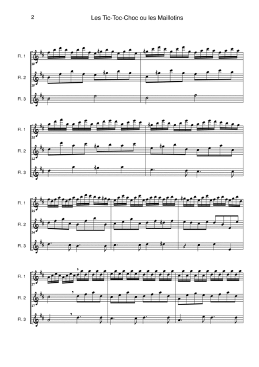 Tic Toc Choc Les Maillotins Flute Solo scores gallery preview page 2