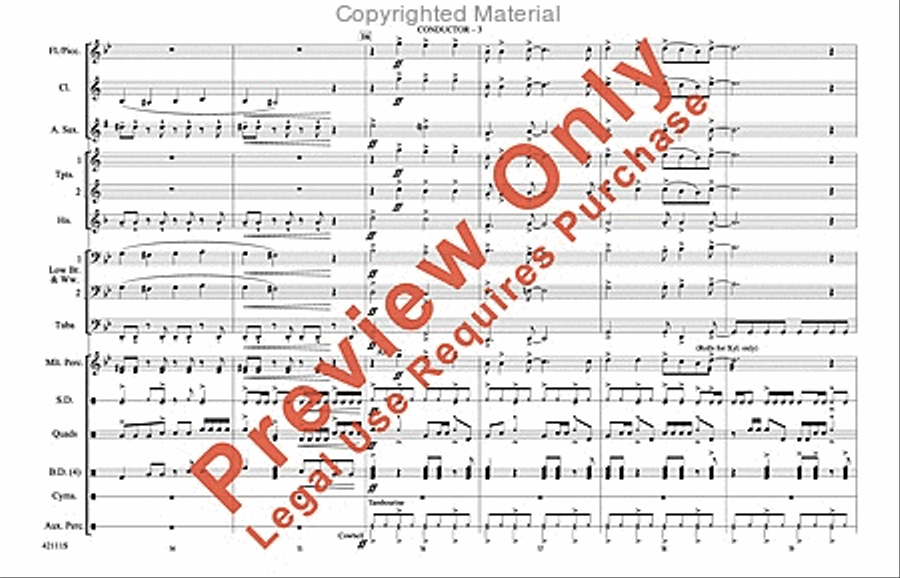 Paint It, Black Marching Band scores gallery preview page 4