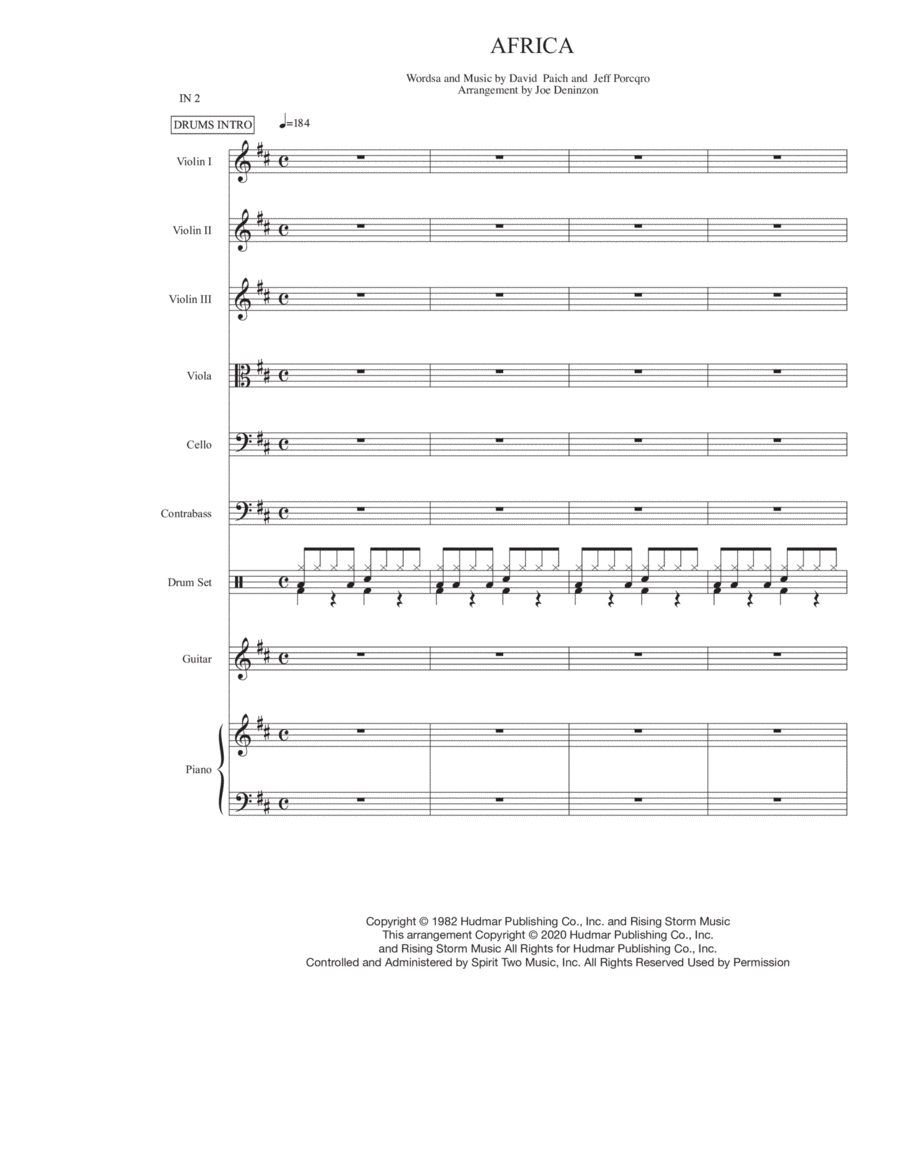 Africa String Orchestra scores gallery preview page 1