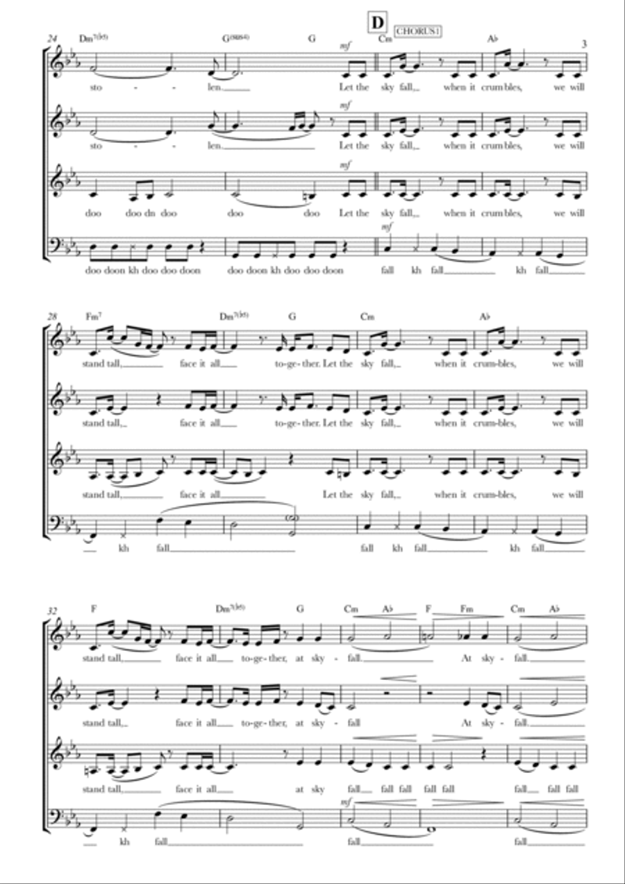 Skyfall 4-Part scores gallery preview page 3