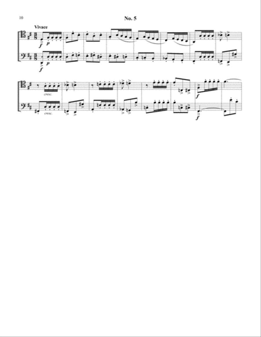 Five Duos from Op. 53 for Two Trombones Trombone Duet scores gallery preview page 7