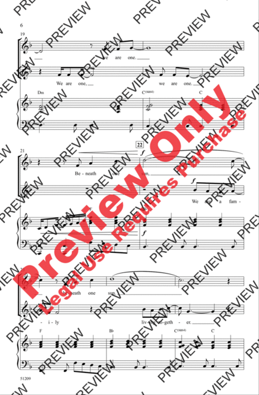 Beneath One Sun 2-Part scores gallery preview page 6