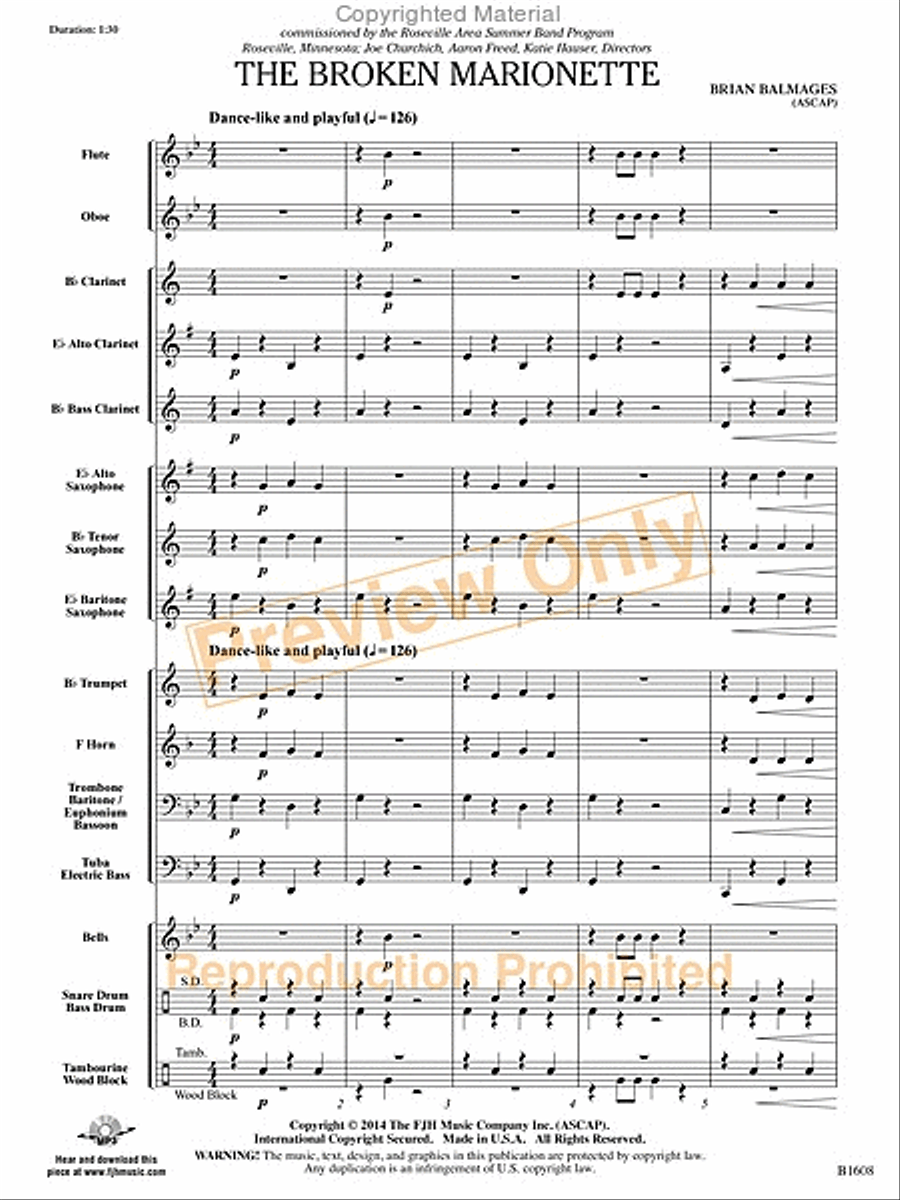 The Broken Marionette Concert Band scores gallery preview page 4