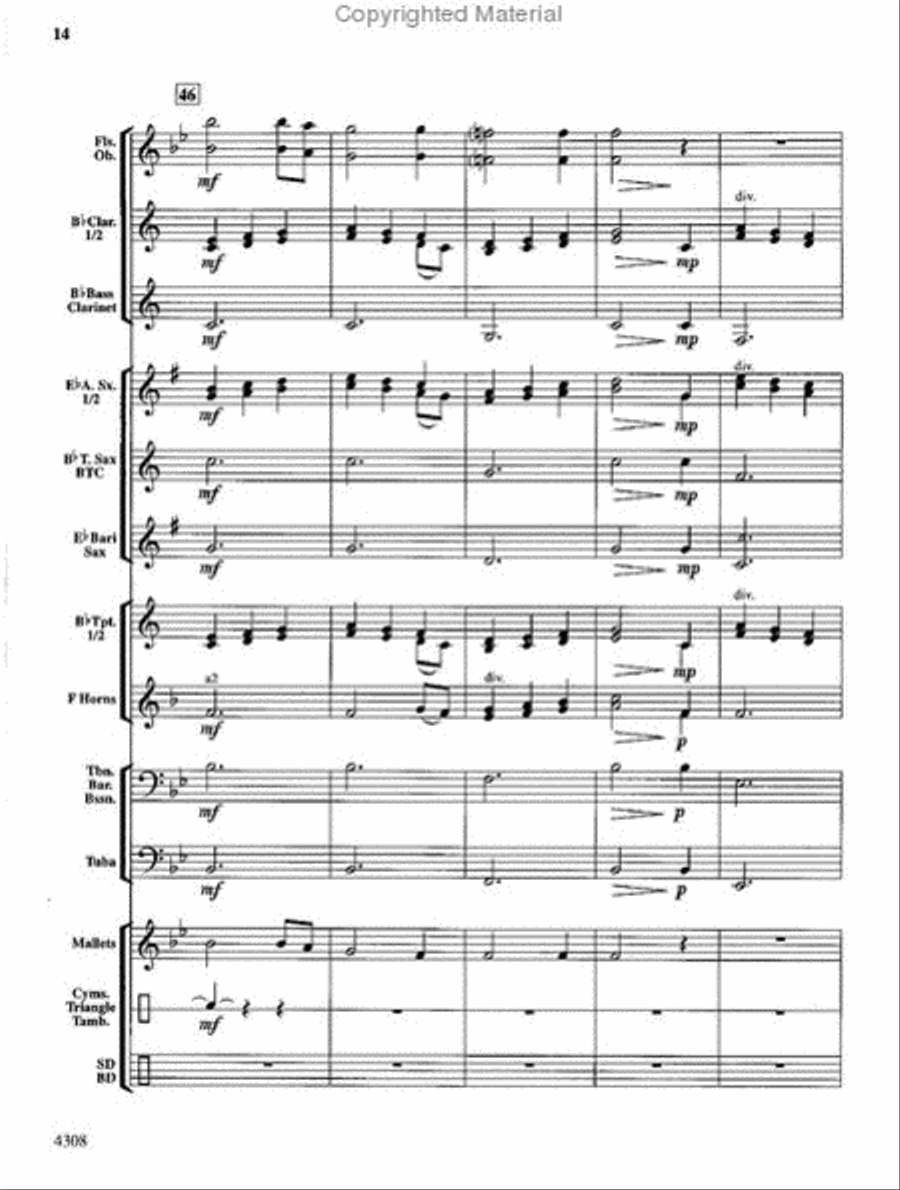 A Celebration Overture Concert Band scores gallery preview page 13