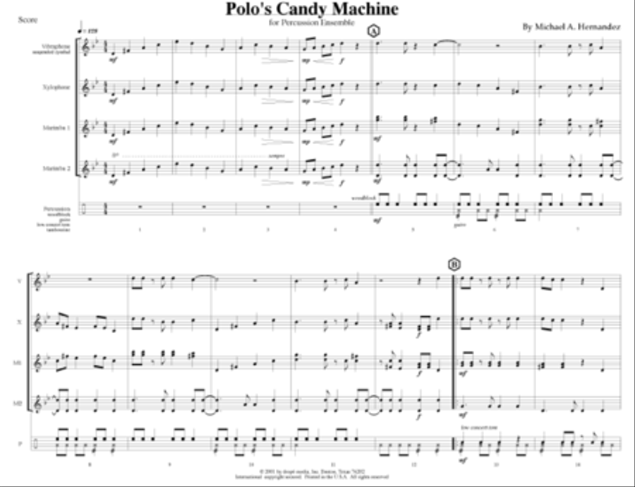 Polo's Candy Machine Percussion Ensemble scores gallery preview page 2