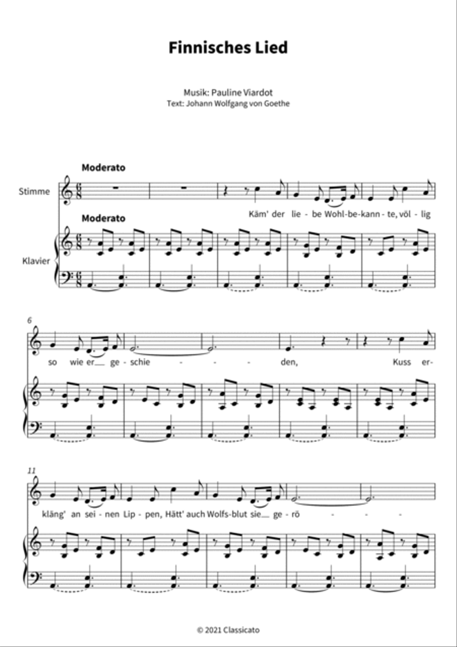 Finnisches Lied Finnisches Lied Voice Solo scores gallery preview page 3