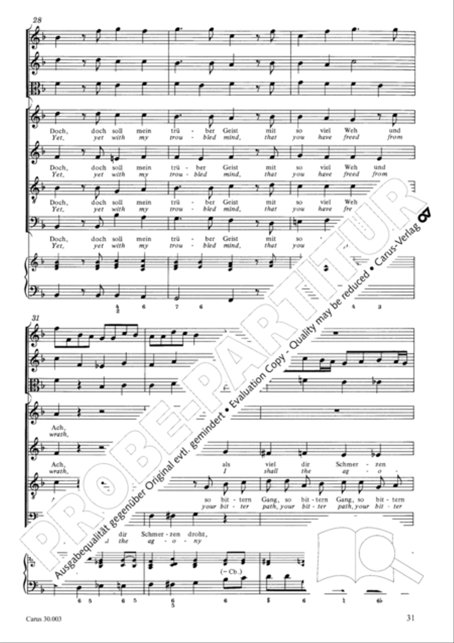 Yes, you rather burden me here (Ja, mir hast du Arbeit gemacht) 4-Part scores gallery preview page 32