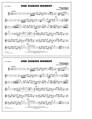Book cover for One Shining Moment - Bb Clarinet