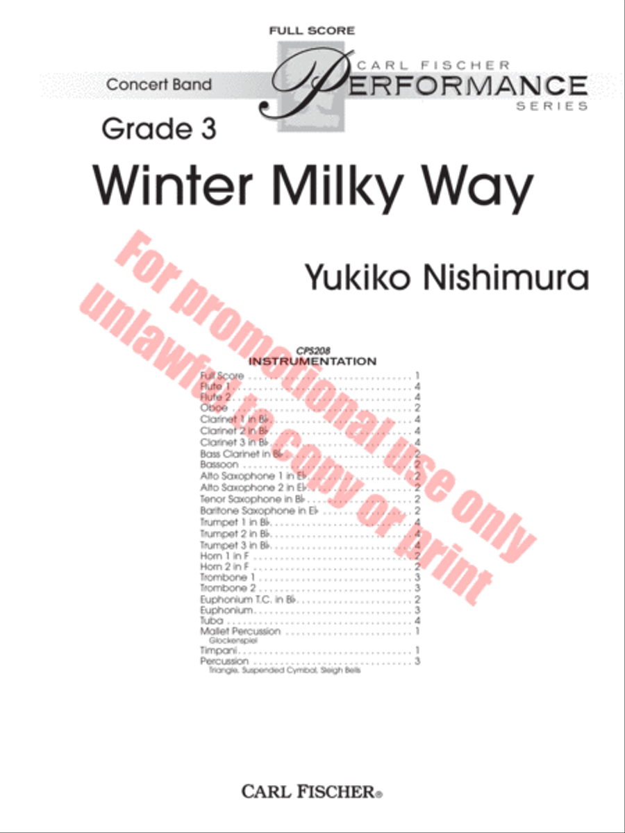 Winter Milky Way Concert Band scores gallery preview page 2