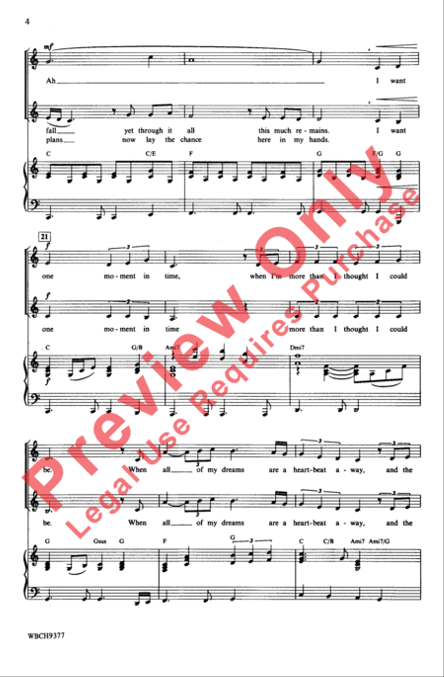 One Moment in Time 2-Part scores gallery preview page 4