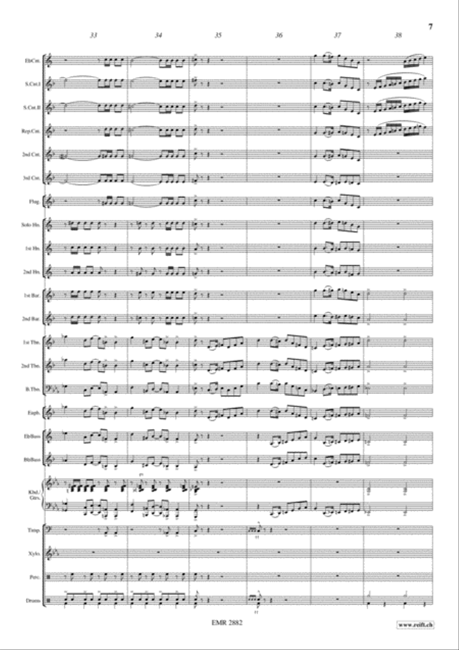 Battle Hymn Of The Republic Brass Band scores gallery preview page 8
