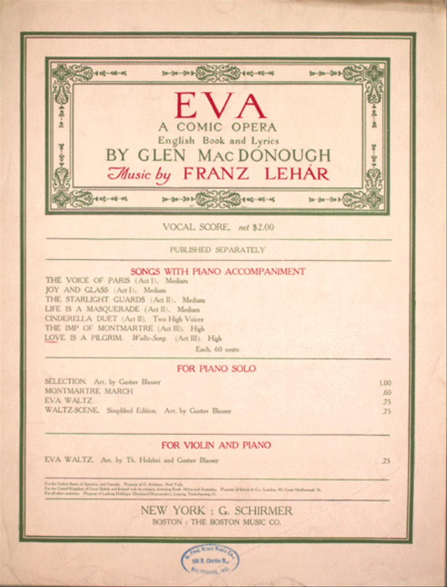 Love is a Pilgrim. Waltz Song Voice scores gallery preview page 1