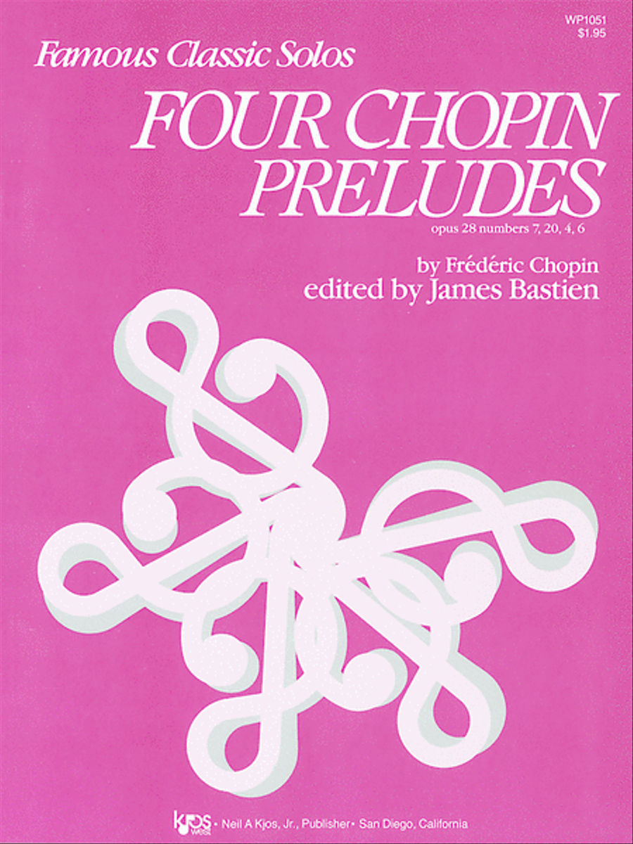 Four Chopin Preludes Piano Method scores gallery preview page 1