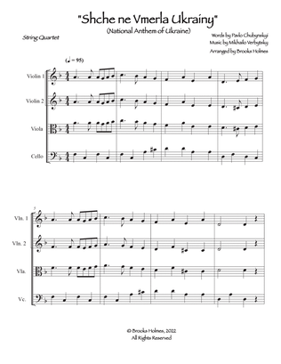 Schche ne Vmerla Ukrainy (String Quartet) National Anthem Of Ukraine