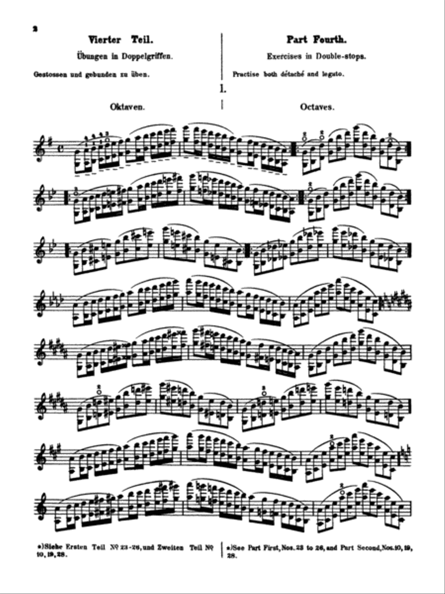 School of Violin Technics, Op. 1, Volume 4