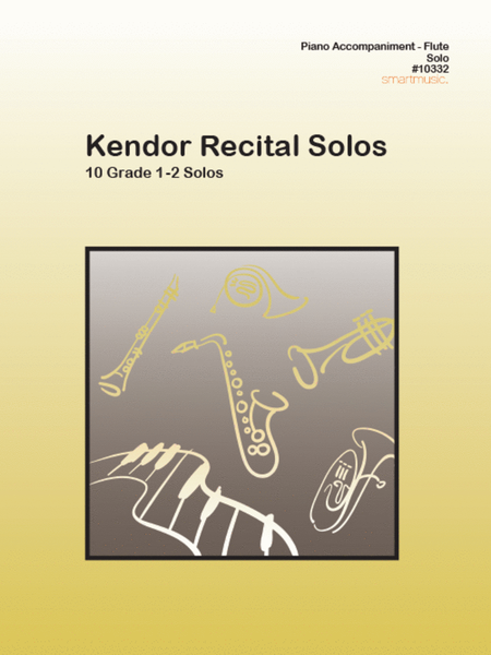 Kendor Recital Solos - Flute (Piano Accompaniment Book Only)