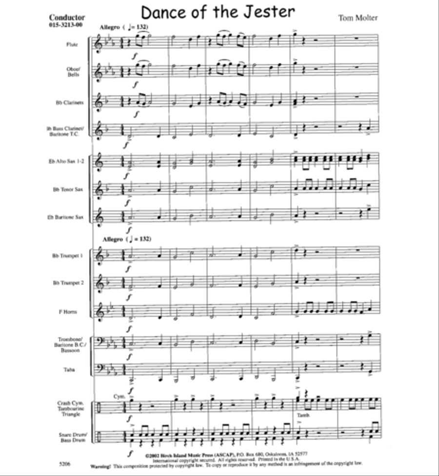 Dance of the Jester Concert Band scores gallery preview page 2