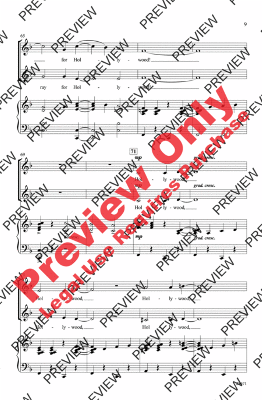Hooray for Hollywood 2-Part scores gallery preview page 9
